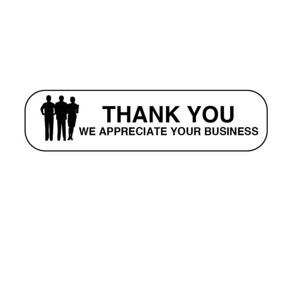 Nevs Thank You We Appreciate Your Business 3/8" x 1-1/2" PAUX-101